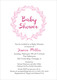 Pink Baby Shower Wreath Invitations Image 4 of 6